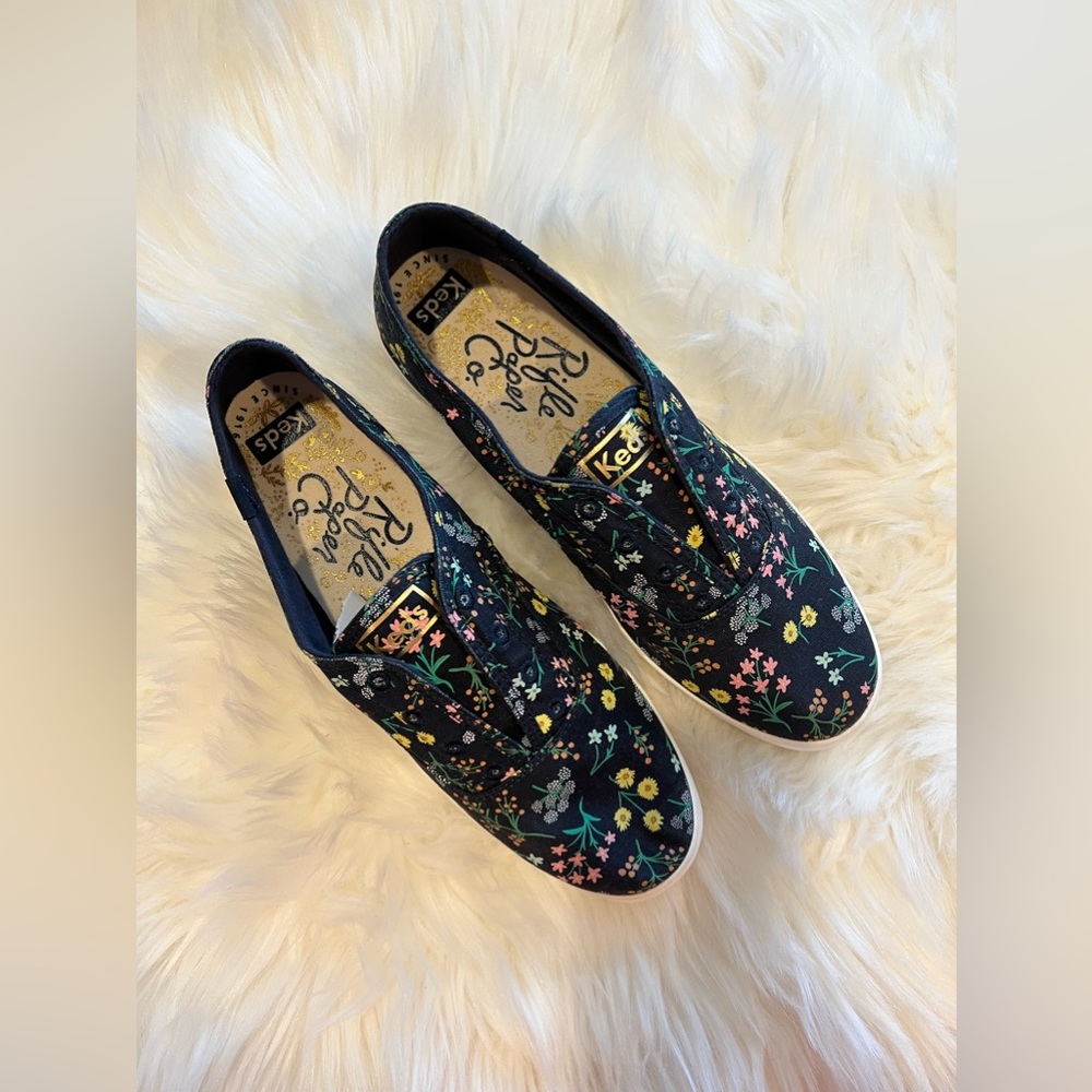 BRAND NEW Keds x Rifle Paper Co. Floral Slip Ons
